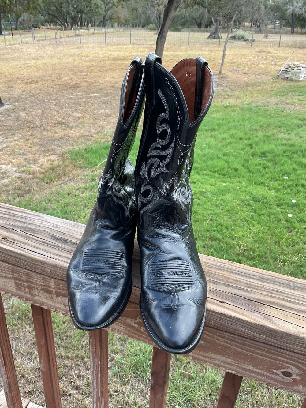 Dan Post Milwaukee Black Leather Western Cowboy Boots DP2110R Men’s 11